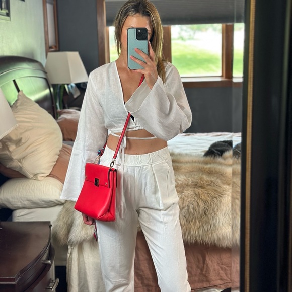 Dune London Handbags - Dune London Red Leather Crossbody Bag